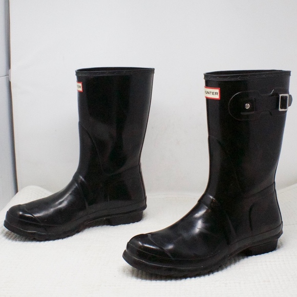 Hunter Shoes - Hunter Boots Original Short Black Gloss Size 11
